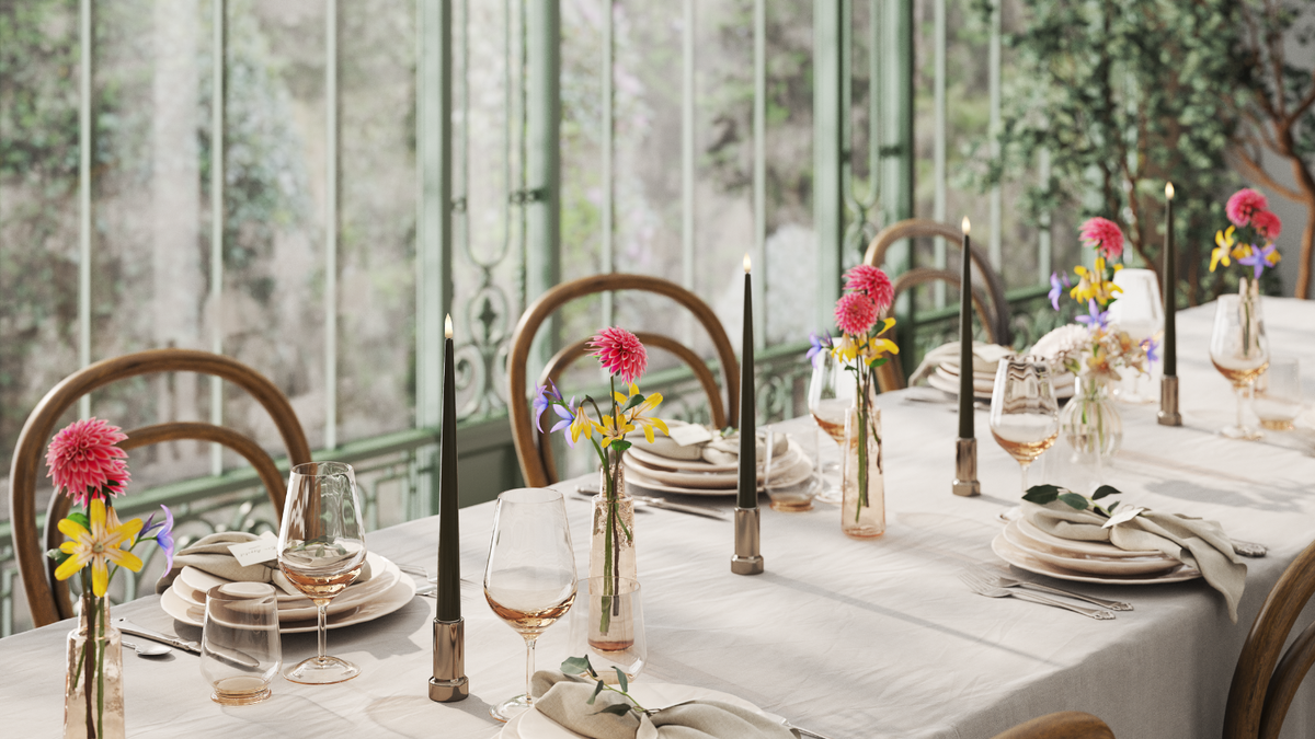 Natural faith LED Shiny Dinner candle 