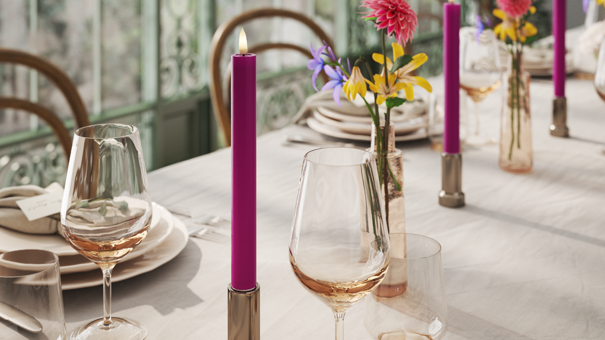 Natural faith LED Dinner candle With Wetlook ™ design