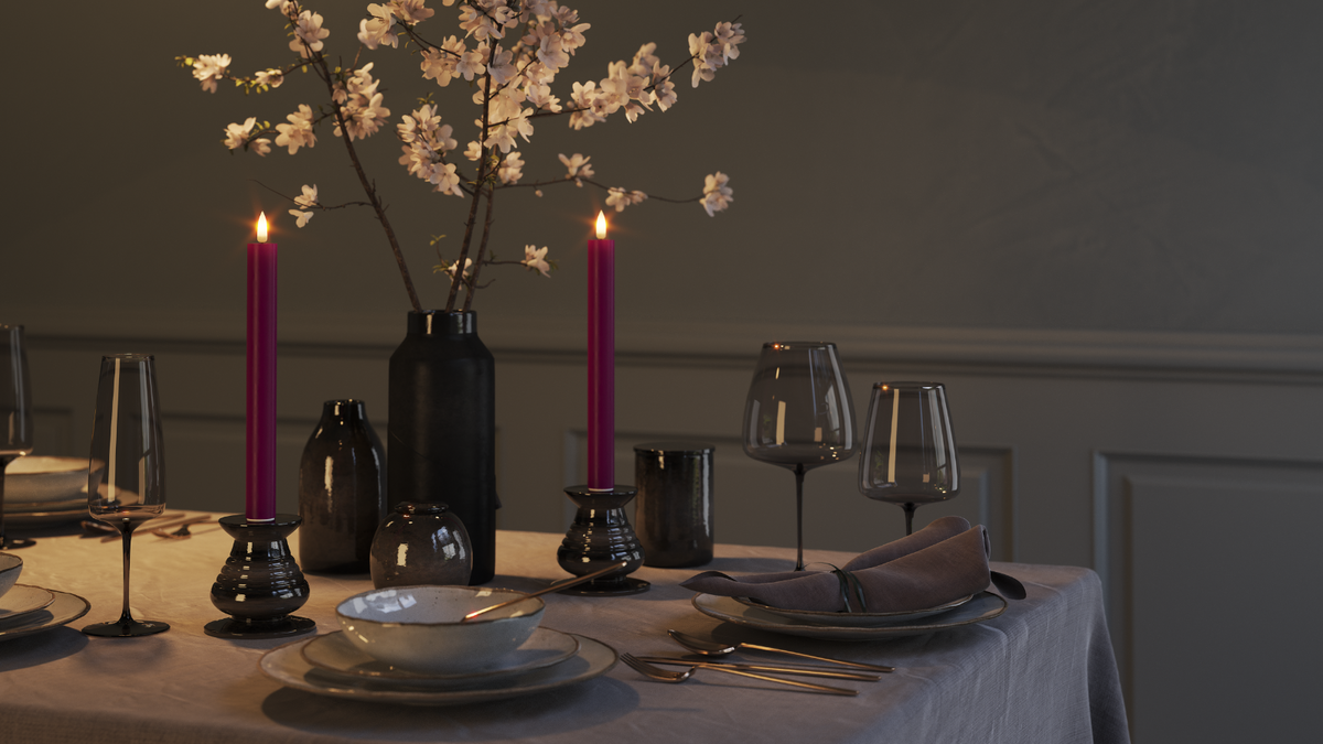 LED Dinner candle With lifelike LED flame