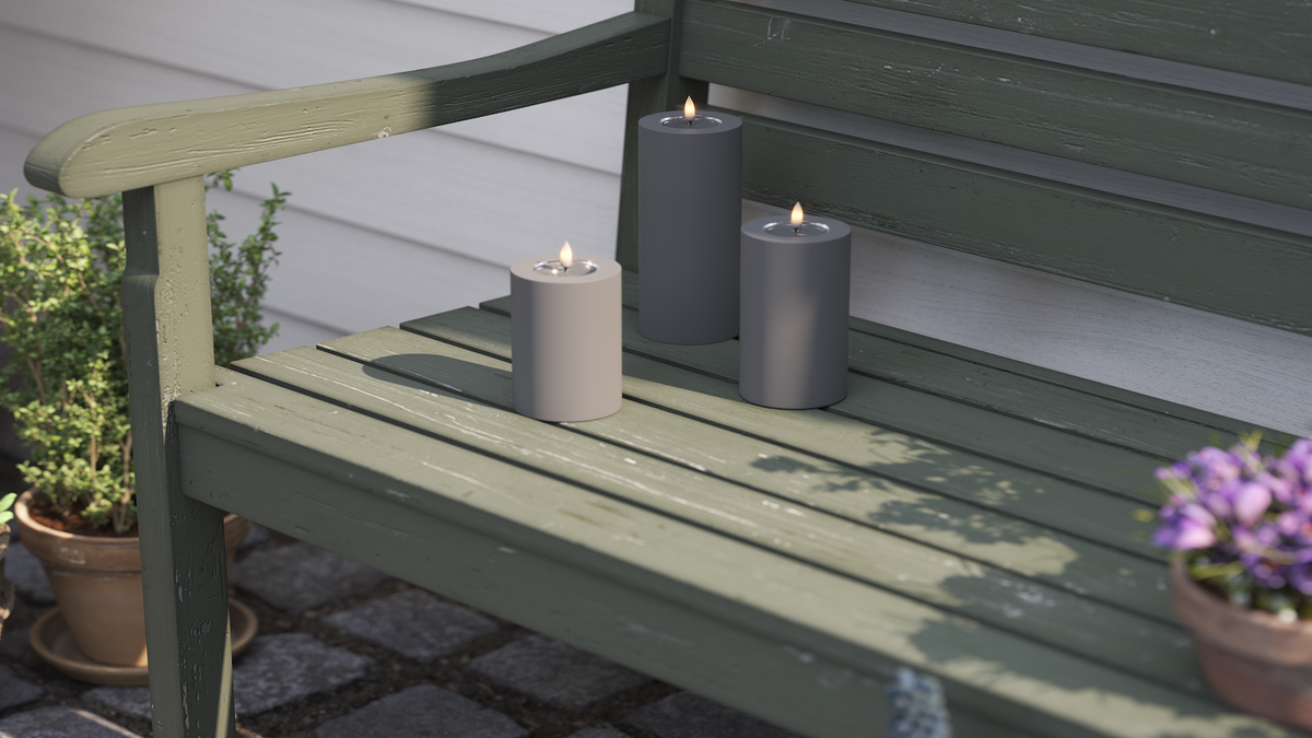 Practical timer function to your LED Outdoor light Pillar candle