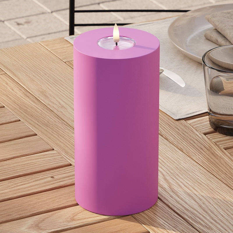 Deluxe Homeart Φωτιστικό μπλοκ LED εξωτερικού χώρου Ø 10 x 20 cm Μαγέντα