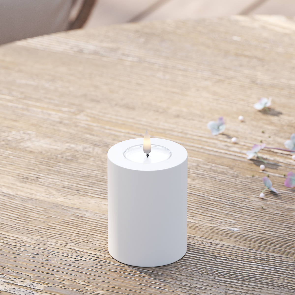 Deluxe Homeart Φωτιστικό μπλοκ LED εξωτερικού χώρου Ø 7,5 x 10 cm Λευκό Φως μπλοκ εξωτερικού φωτός LED 2