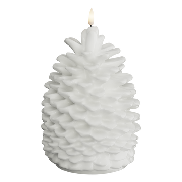 Deluxe Homeart LED Fir cone 14 x 19 cm White LED Fir cone 1