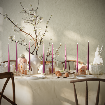 Deluxe Homeart LED Stearinlys pakke - Fiolett - 8 stk 38 cm lys pakke 1