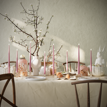 Deluxe Homeart LEDs Vela afilada pacote - Magenta - 4 peças 38 cm | 4 peças de 28 cm pacote 1