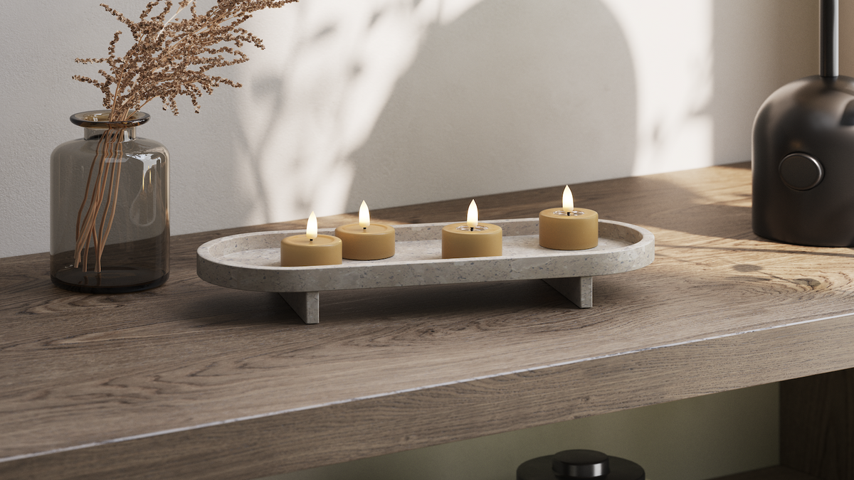 LED de vida real Vela de chá Com design wetlook ™