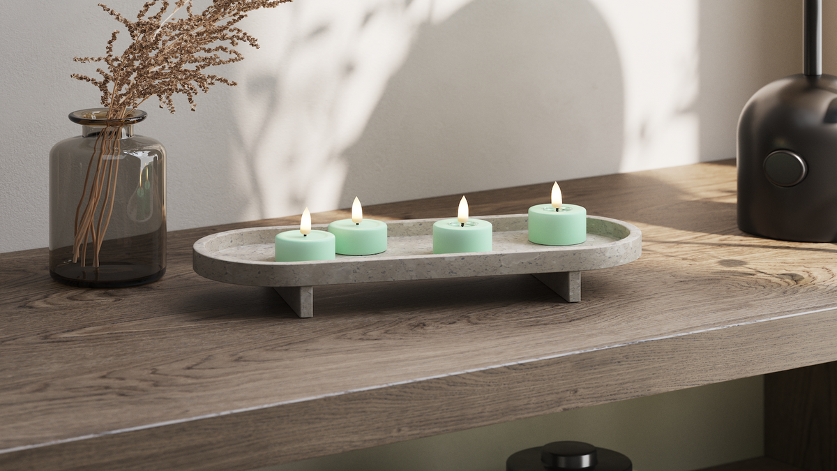 LED de vida real Vela de chá Com design wetlook ™