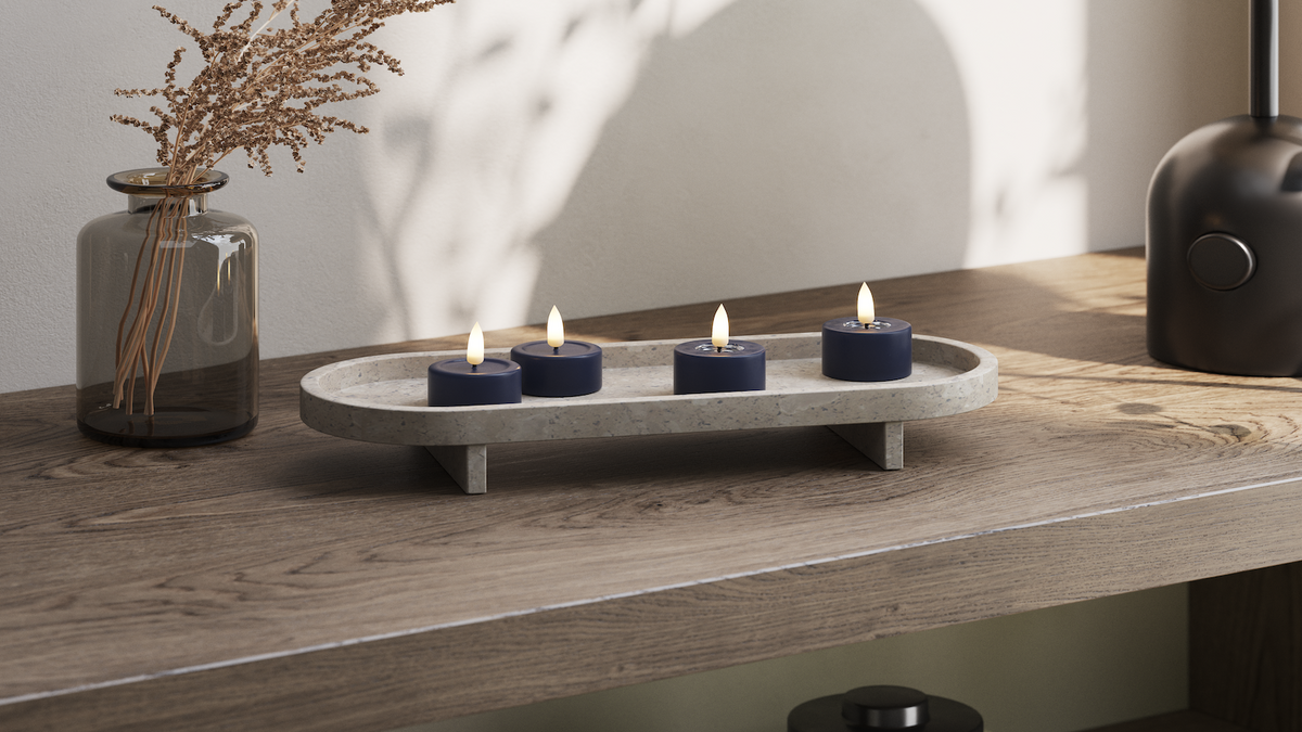 LED de vida real Vela de chá Com design wetlook ™