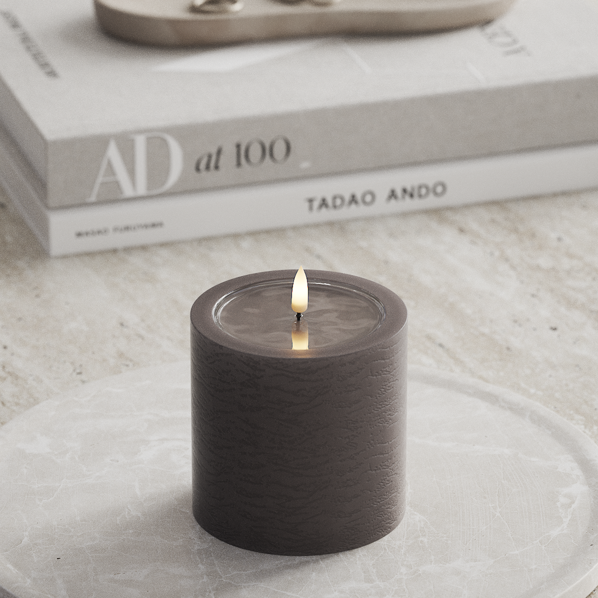 Deluxe Homeart Unique LED plokkvalgusti D 10 x 10 cm Mokka unique plokk tuli 1